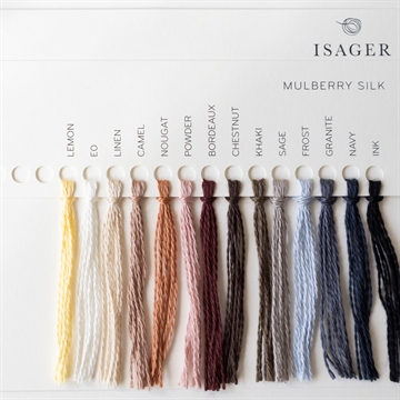 farvekort  Isager Mulberry silk